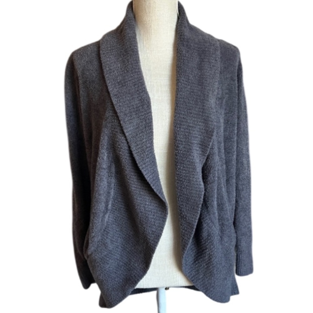 Barefoot‎ Dreams Cozy Chic Lite Gray Open Front Cardigan